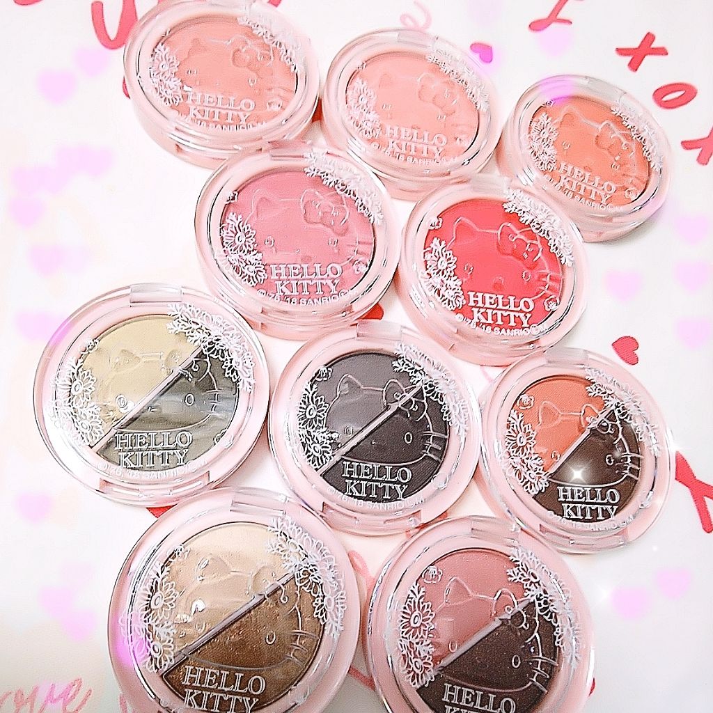 Blooming Kitty パウダーチーク/DAISO/パウダーチークを使ったクチコミ（1枚目）