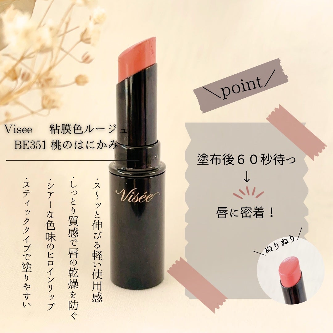 ネンマクフェイク ルージュ/Visée/口紅を使ったクチコミ(3枚目)