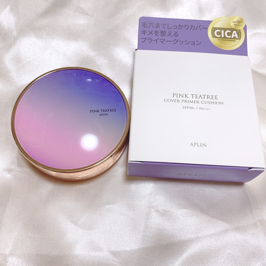ピンクティーツリーカバープライマークッション/APLIN/クッションファンデーションを使ったクチコミ（2枚目）