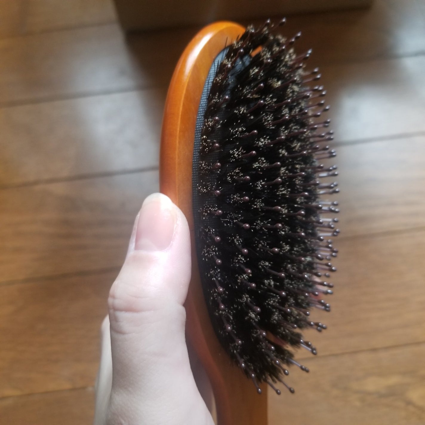 つやつや天然毛のミックスブラシ/マペペ/ヘアブラシを使ったクチコミ(9枚目)