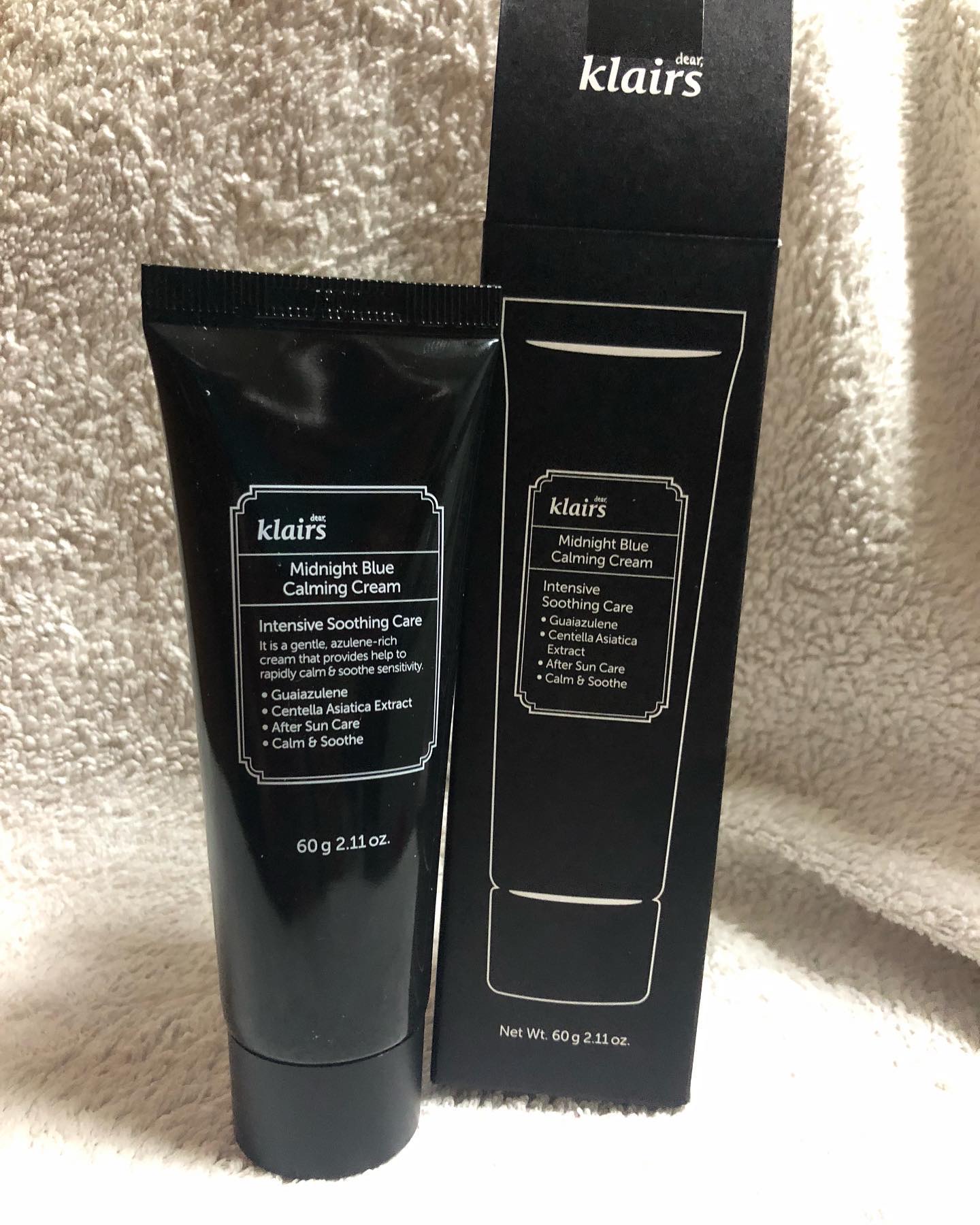 ミッドナイトブルーカーミングクリーム/Klairs/フェイスクリームを使ったクチコミ（1枚目）