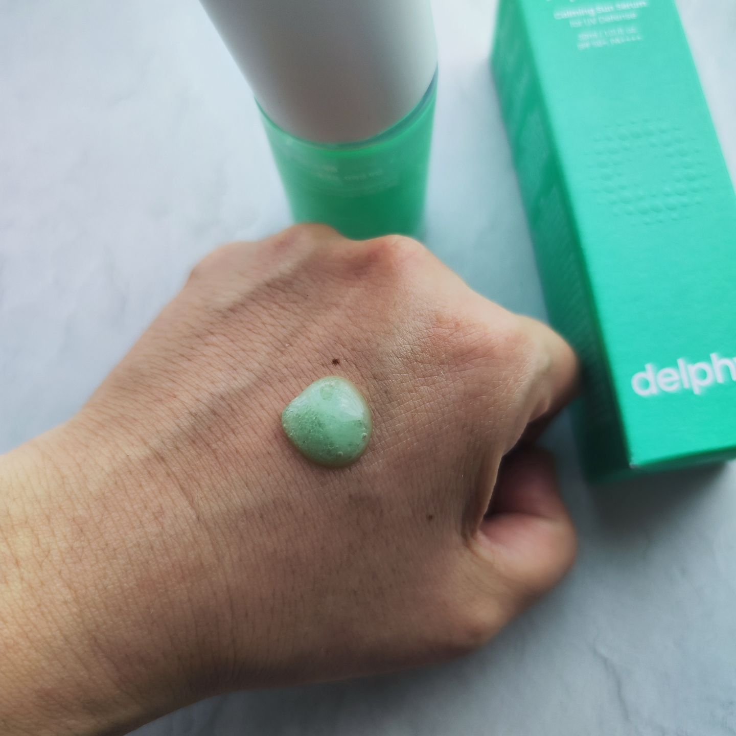 AquaTeca calming sun serum/Delphyr/日焼け止めローションを使ったクチコミ（3枚目）