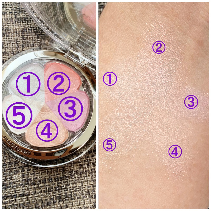 JILL STUART ブルーム ミックスハイライト コンパクトのクチコミ「✨ジルスチュアート✨
もう、乙女気分になる見た目💕

,:*~*:,_,:*~*:,_,:*~.....」（2枚目）