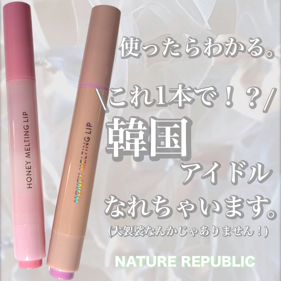 ハニーメルティングリップ/ネイチャーリパブリック/口紅を使ったクチコミ(1枚目)