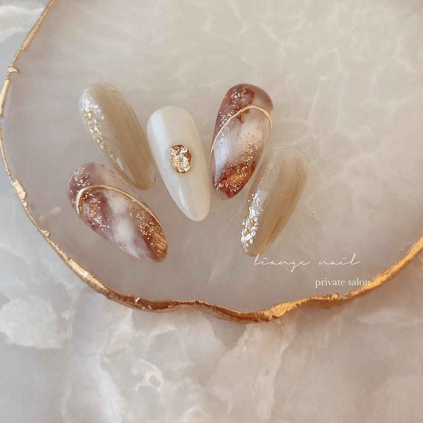 #リアンジェネイル,#柏ネイル,#ネイル,#春ネイル,#大人ニュアンスネイル,#ニュアンスネイル,#ジェルネイル,#ミラーネイル,#天然石ネイルのネイルデザイン