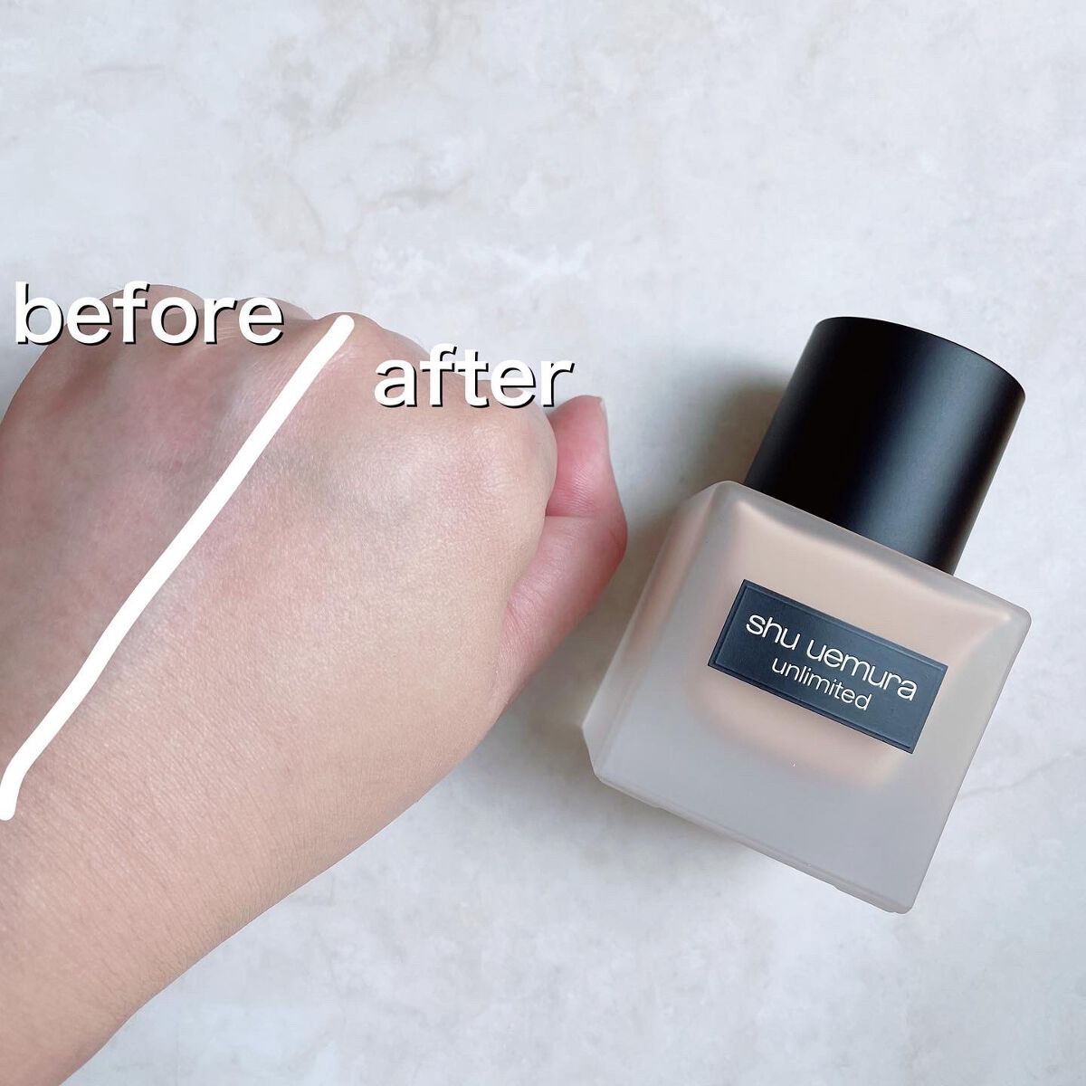 (旧)アンリミテッド ラスティング フルイド/shu uemura/リキッドファンデーションを使ったクチコミ(4枚目)