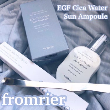 瑞々しく軽やか！新感覚透明サンアンプル❄️

fromrier
EGF Cica Water Sun Ampoule

美容液のような瑞々しい質感が新しい、クリアなUV。
肌の上ですっっと滑らかに伸び、