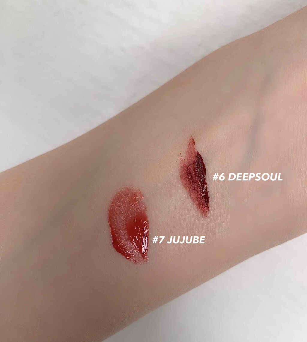 ジューシーラスティングティント/rom&nd/リップティントを使ったクチコミ（2枚目）