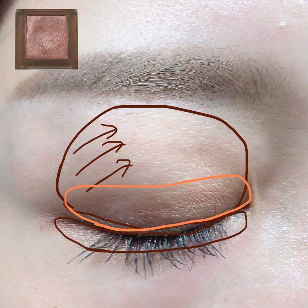 single eye color/la peau de gem./単色アイシャドウを使ったクチコミ（2枚目）