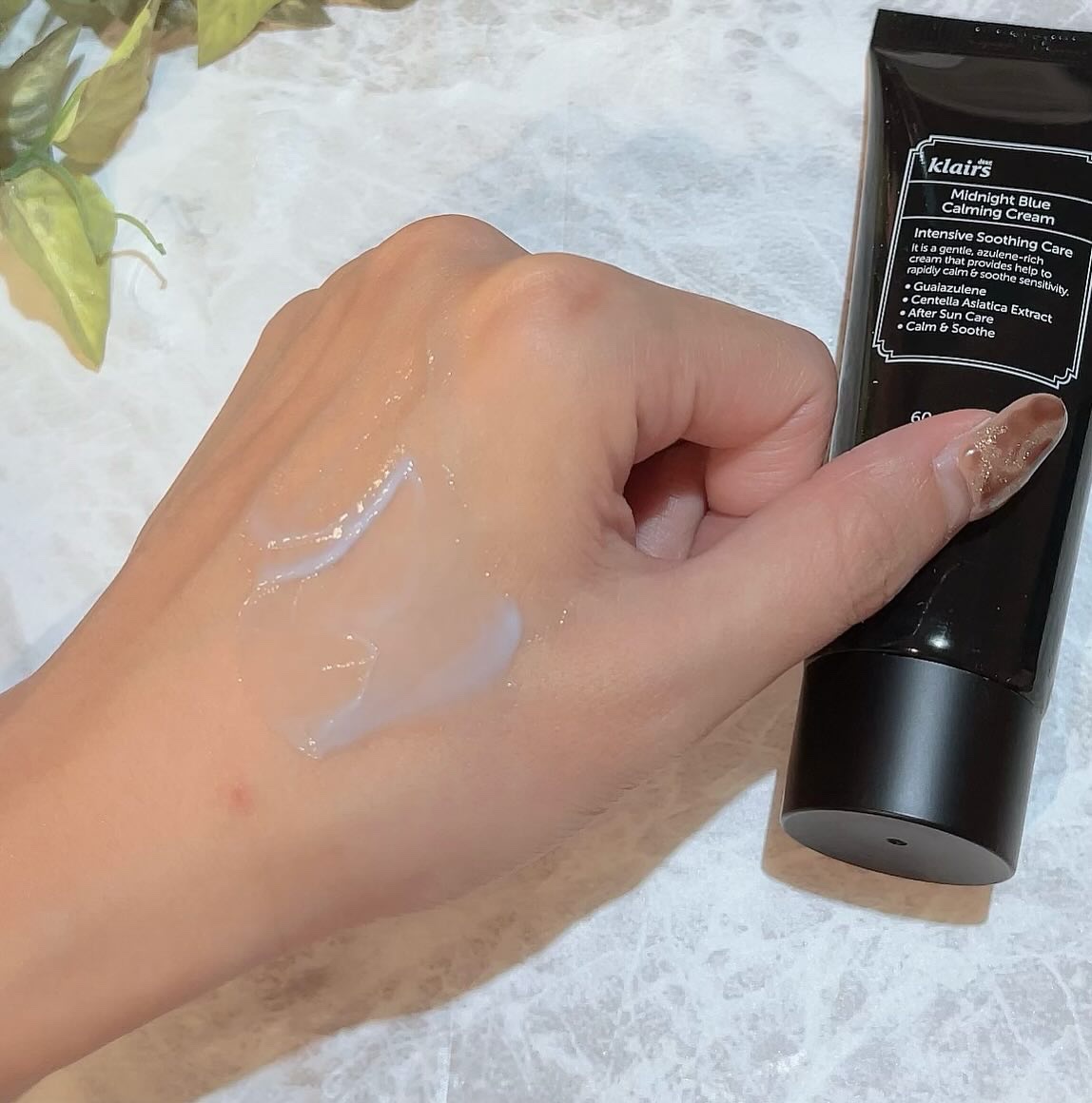 ミッドナイトブルーカーミングクリーム/Klairs/フェイスクリームを使ったクチコミ（3枚目）