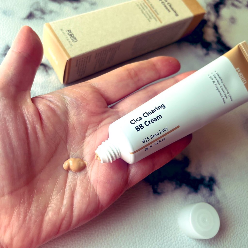Cica Clearing BB Cream 15ローズアイボリー/PURITO/化粧下地を使ったクチコミ（2枚目）