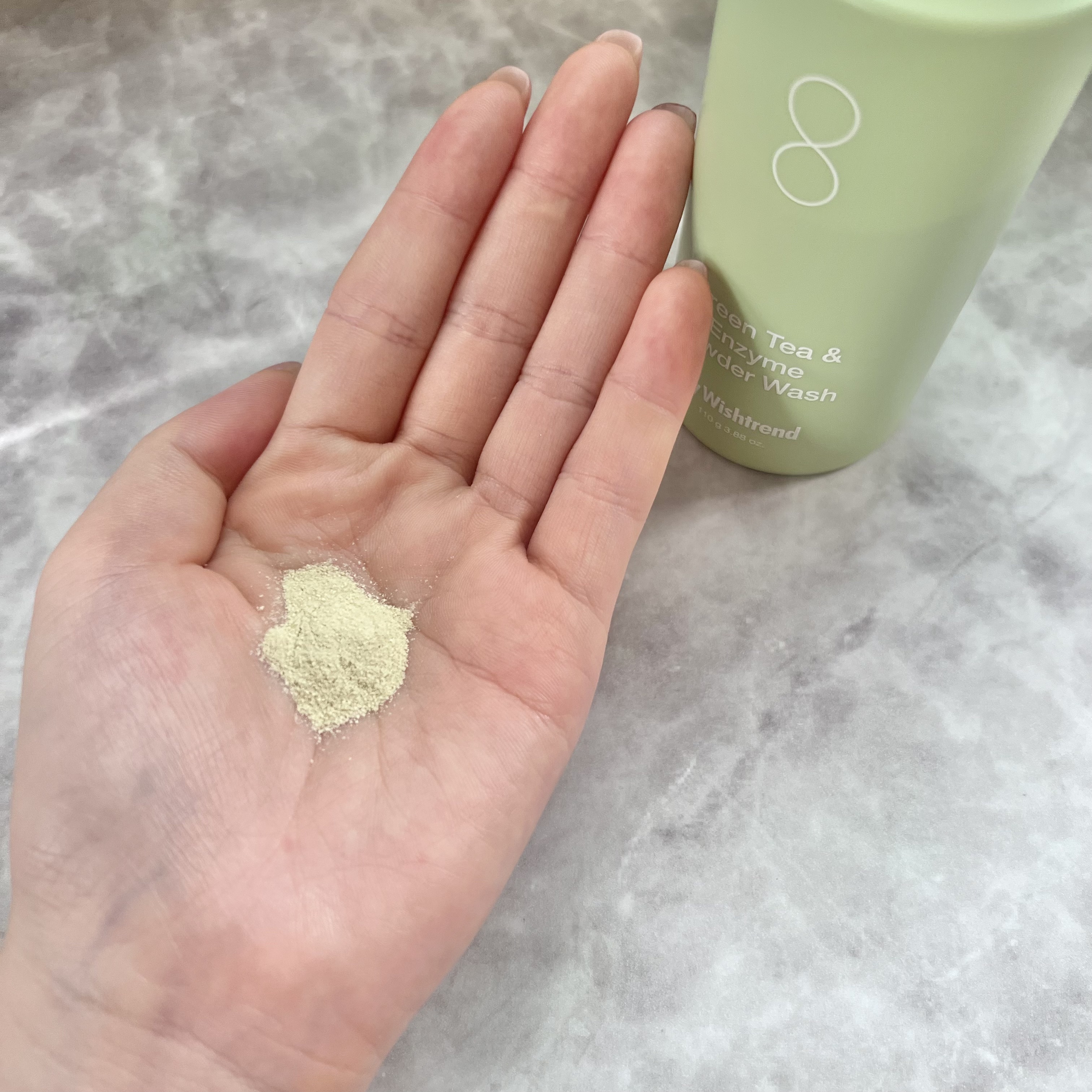 グリーンティー&エンザイムパウダーウォッシュ/By Wishtrend/洗顔パウダーを使ったクチコミ（2枚目）
