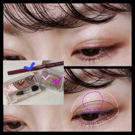 トーンアップアイシャドウ/CEZANNE/アイシャドウパレットを使ったクチコミ(4枚目)