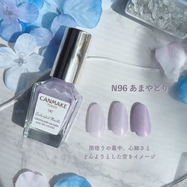 カラフルネイルズ N95 あめもよう/キャンメイク/マニキュアを使ったクチコミ（3枚目）