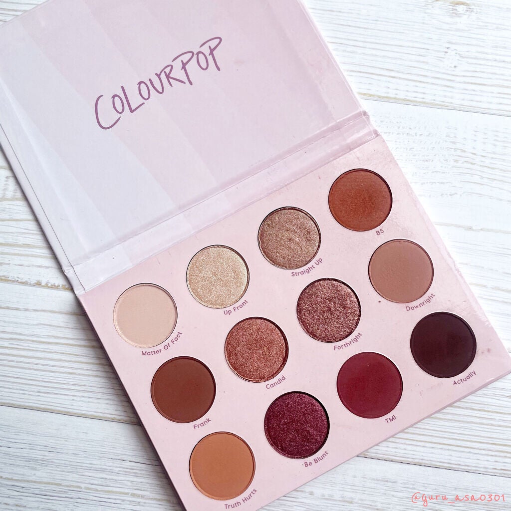 Give It To Me Straight/ColourPop/アイシャドウパレットを使ったクチコミ(5枚目)