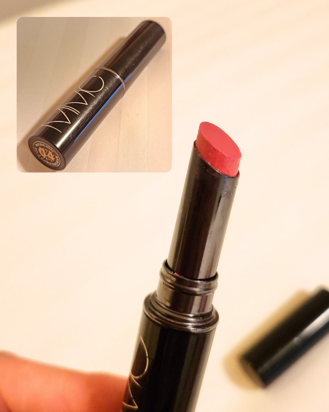 ミネラルカラーリップ 04 テンダーコーラル/MiMC/リップクリームを使ったクチコミ（2枚目）