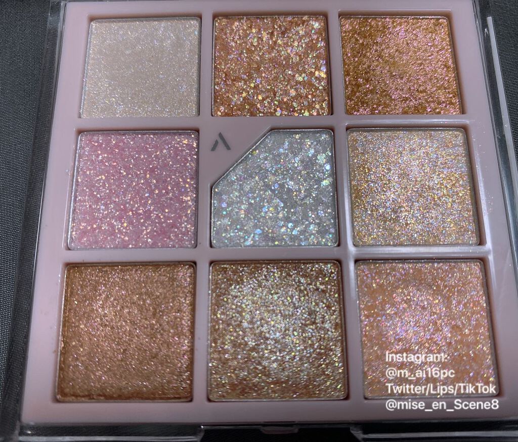 グリッターペディアアイパレット/unleashia/アイシャドウパレットを使ったクチコミ(2枚目)
