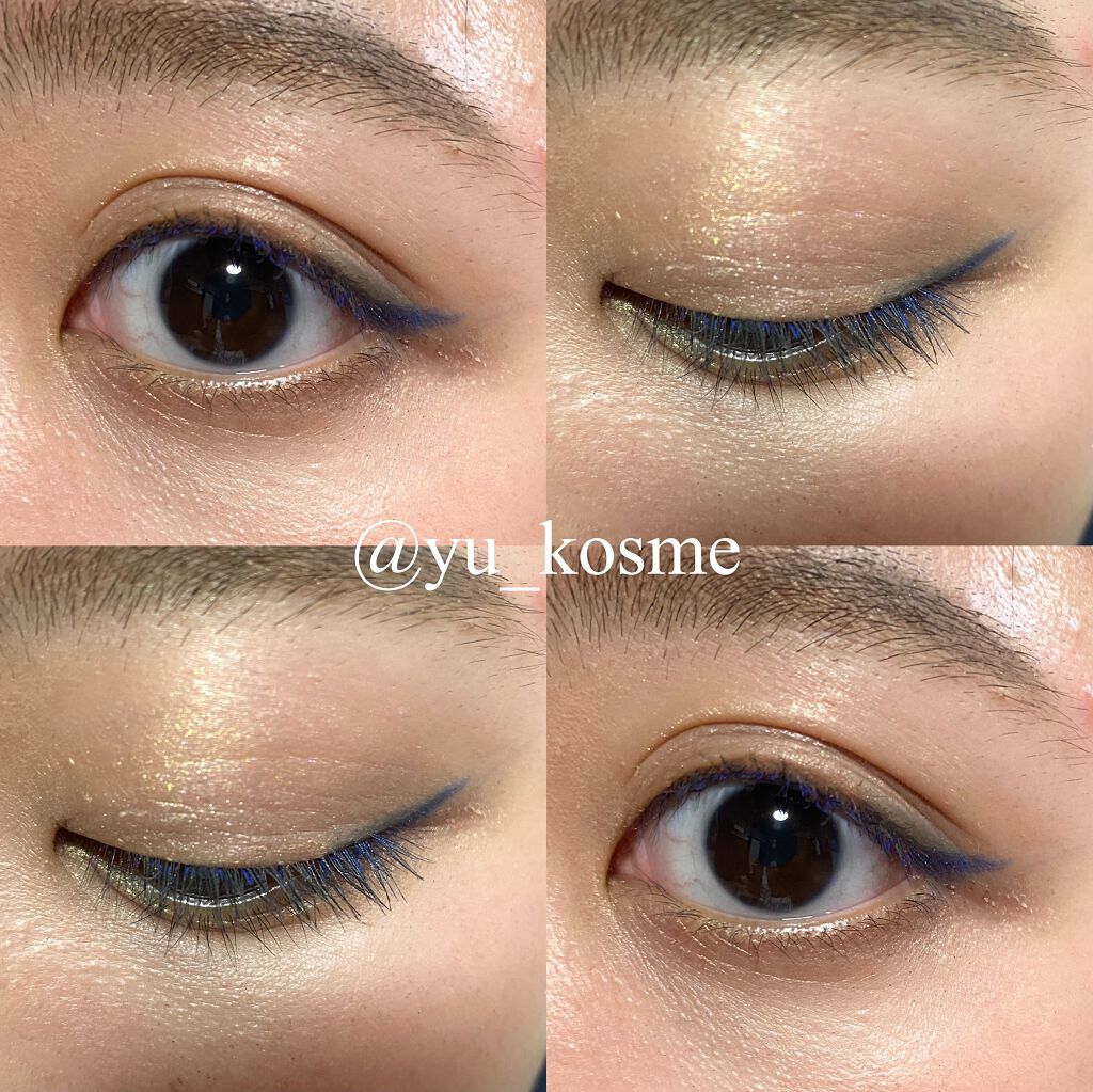 ポップ パウダージェル アイシャドウ 17 Zaa-Zaa Navy/SHISEIDO/単色アイシャドウを使ったクチコミ（3枚目）