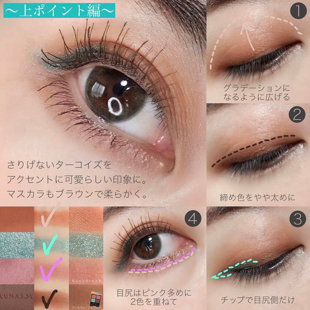 アイカラーレーション/LUNASOL/アイシャドウパレットを使ったクチコミ(3枚目)