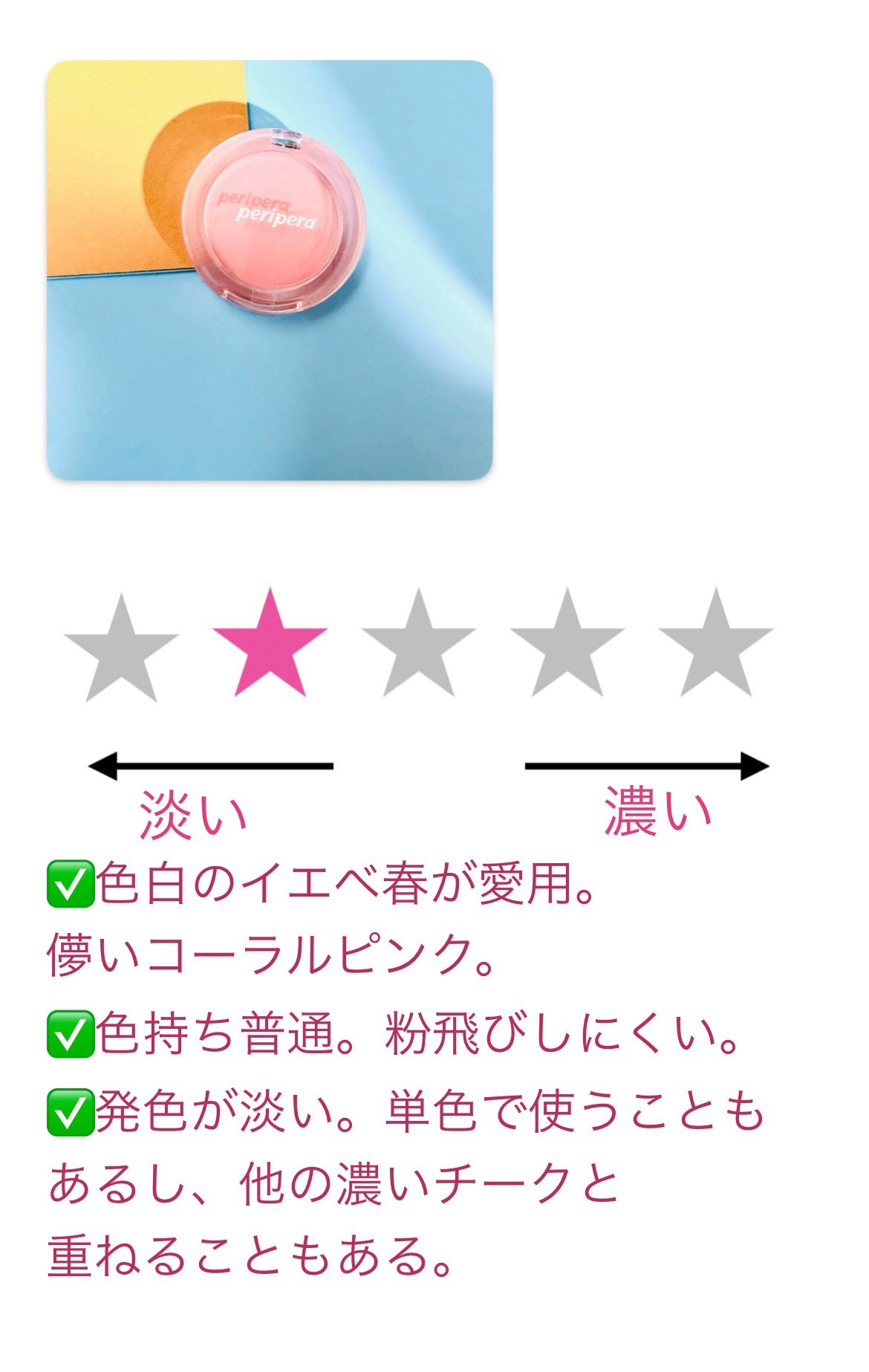 ピュア ブラッシュド サンシャイン チーク/PERIPERA/パウダーチークを使ったクチコミ(3枚目)