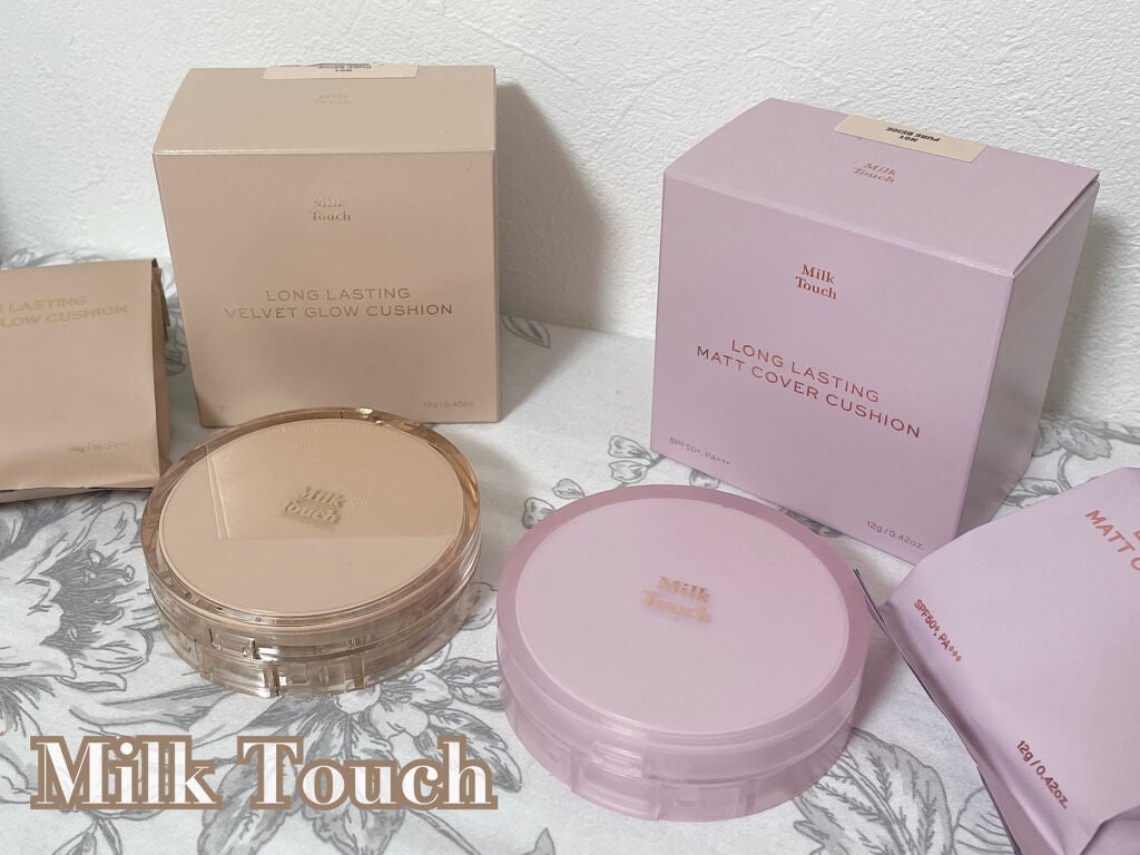 ロングラスティング ベルベット グロウ クッション/Milk Touch/クッションファンデーションを使ったクチコミ(7枚目)