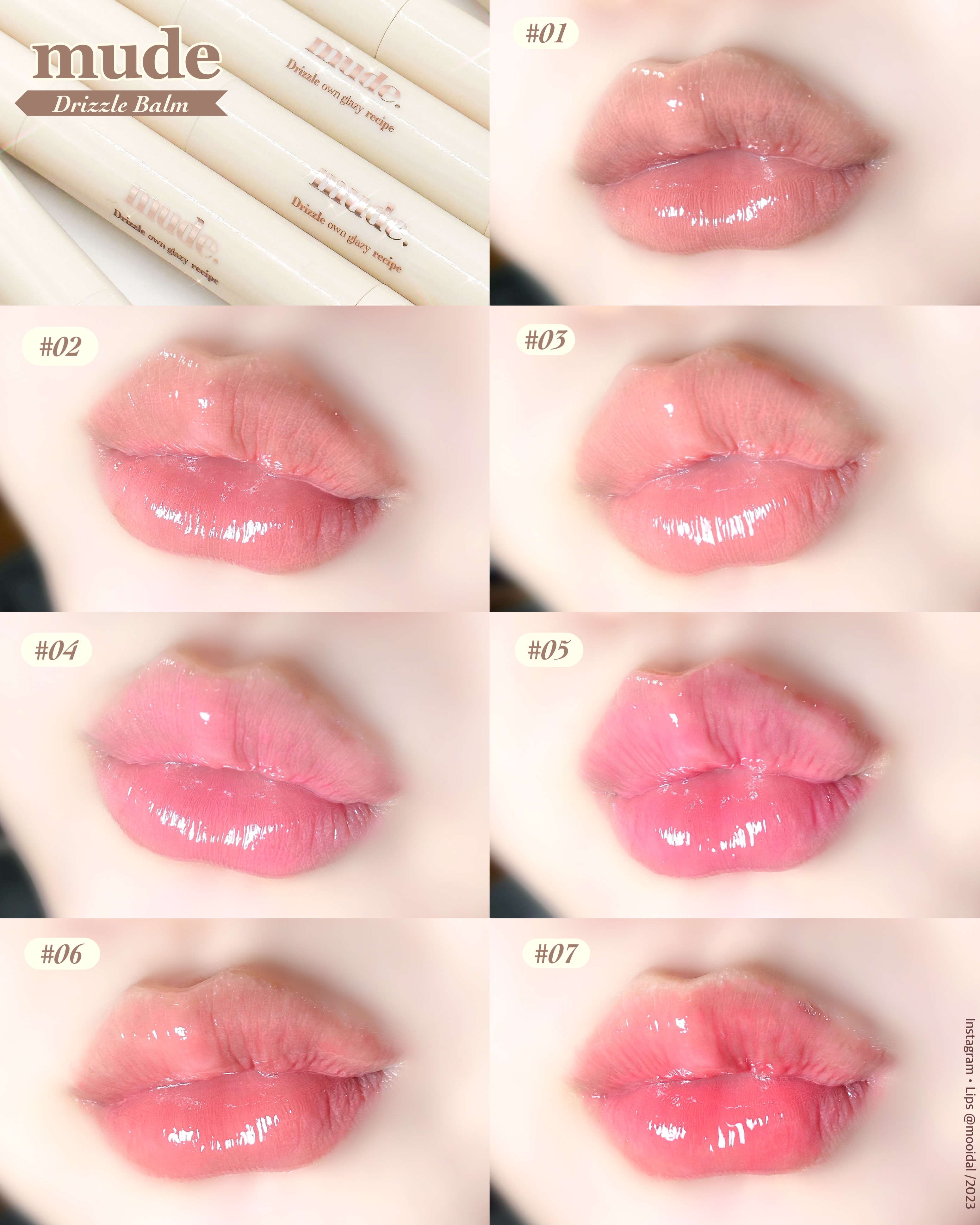 mude. ドリズルバームのクチコミ「【 mudeドリズルバーム全色レビュー🍭🎀】
⁡
⁡
⁡
⁡
________________.....」（1枚目）