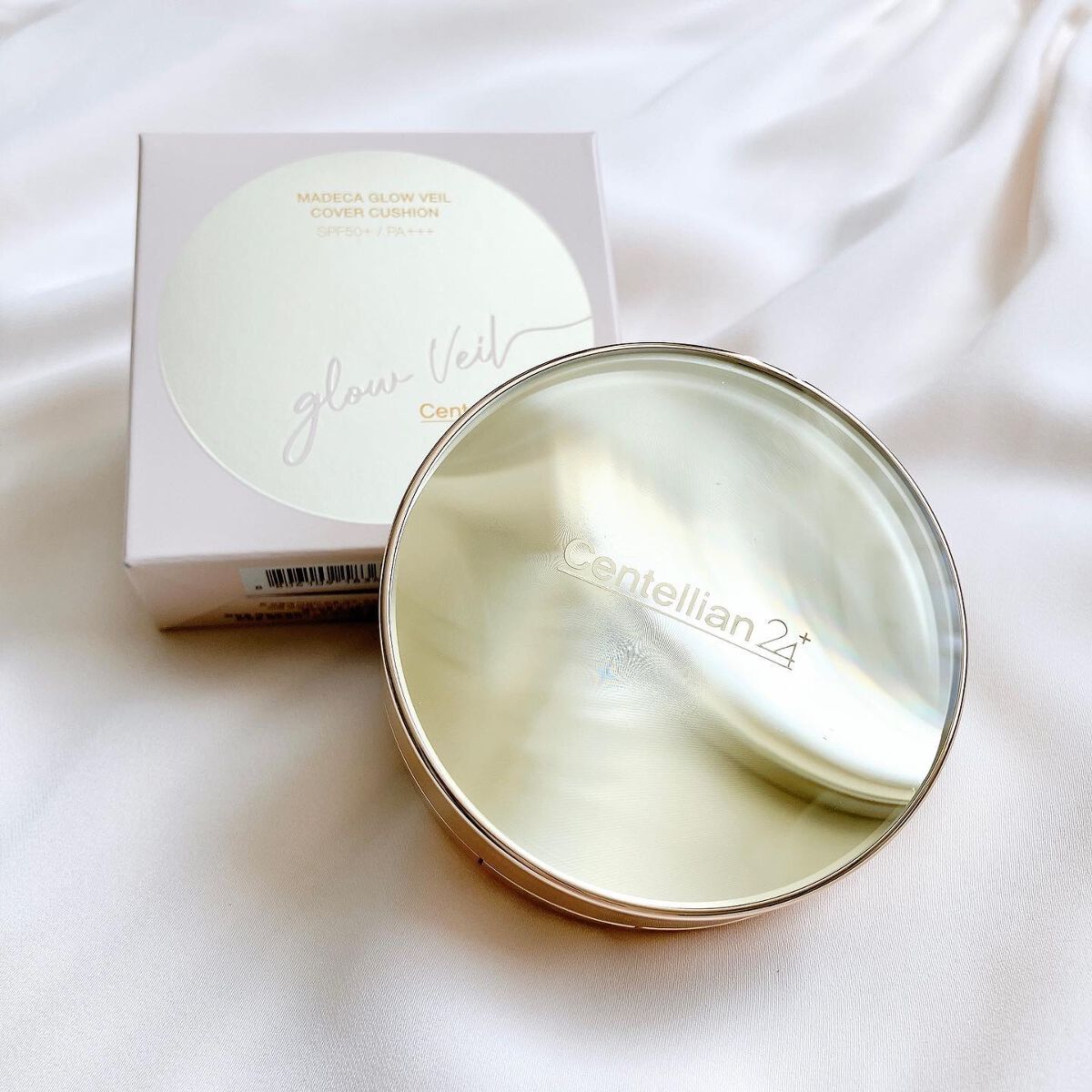 マデカグロウベールカバークッション ケース（ゴールド）/センテリアン24/クッションファンデーションを使ったクチコミ（1枚目）