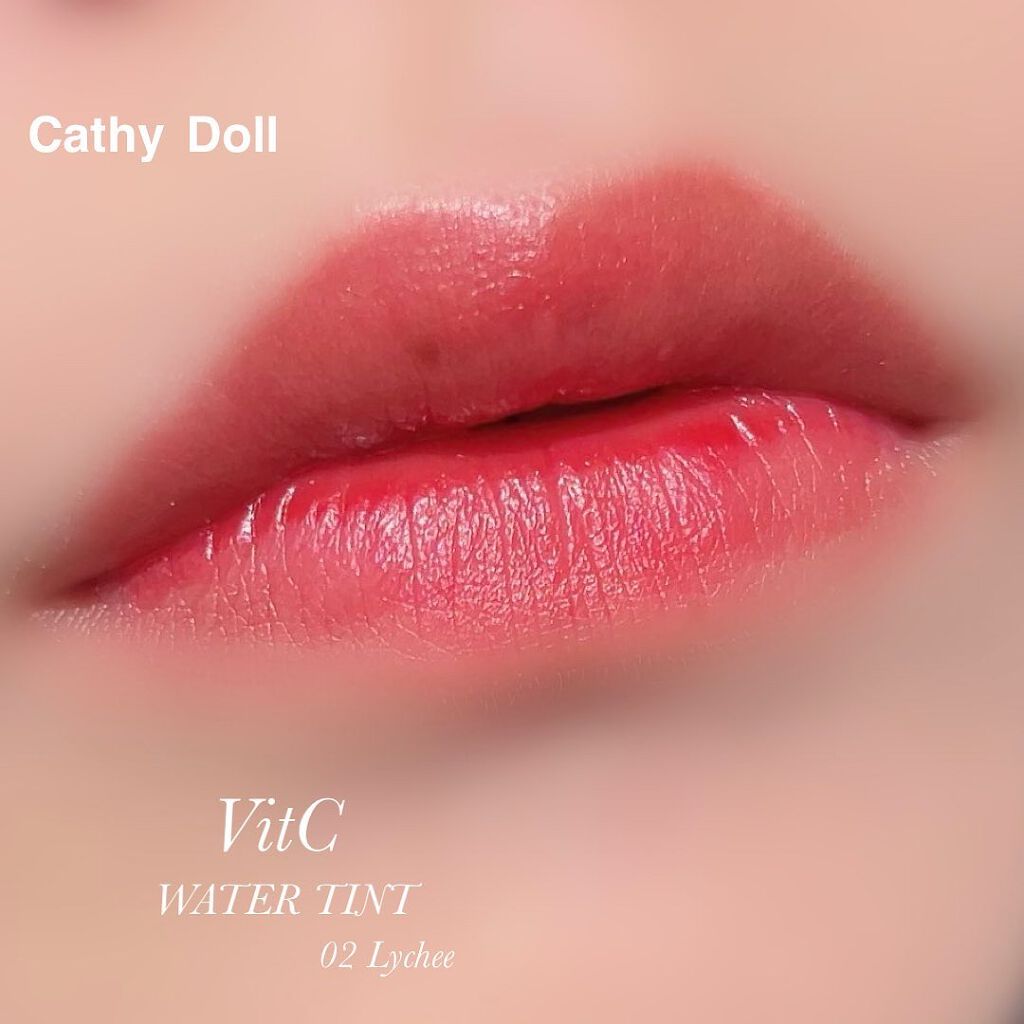 Vit C ウォーターティント 07 Almond/CathyDoll/リップティントを使ったクチコミ（3枚目）