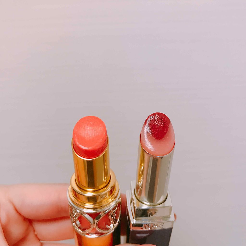 ルージュ ヴォリュプテ シャイン/YVES SAINT LAURENT BEAUTE/口紅を使ったクチコミ(2枚目)