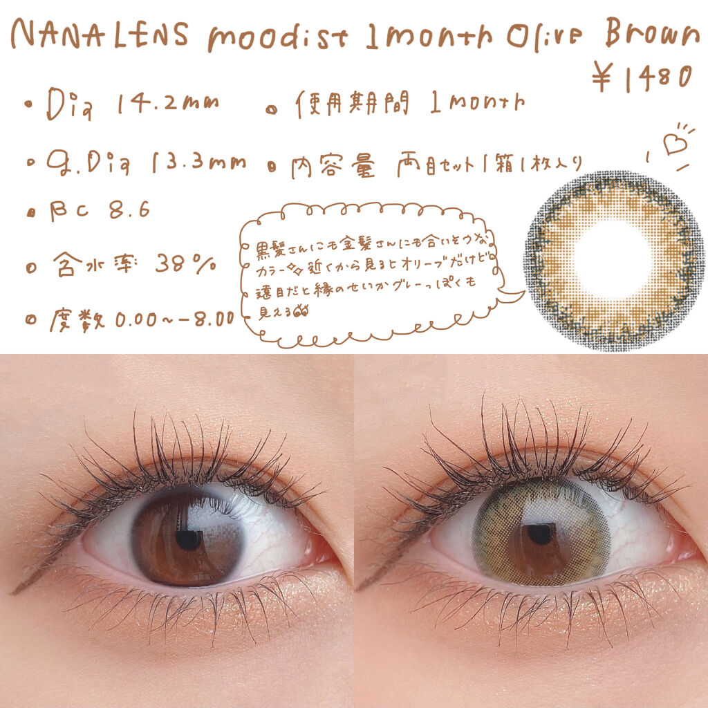moodist MONTHLY/NANA LENS/カラーコンタクトレンズを使ったクチコミ（2枚目）