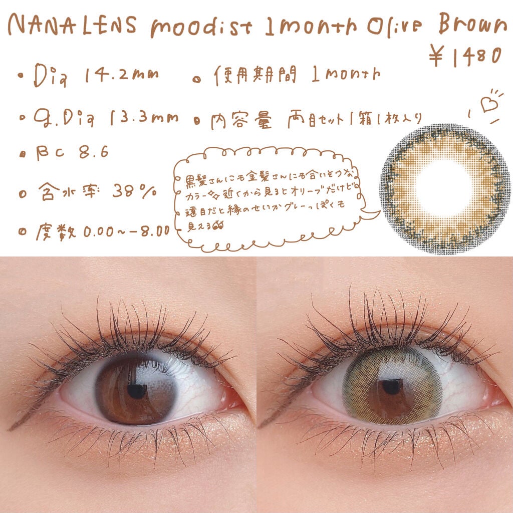 moodist MONTHLY/NANA LENS/カラーコンタクトレンズを使ったクチコミ(2枚目)