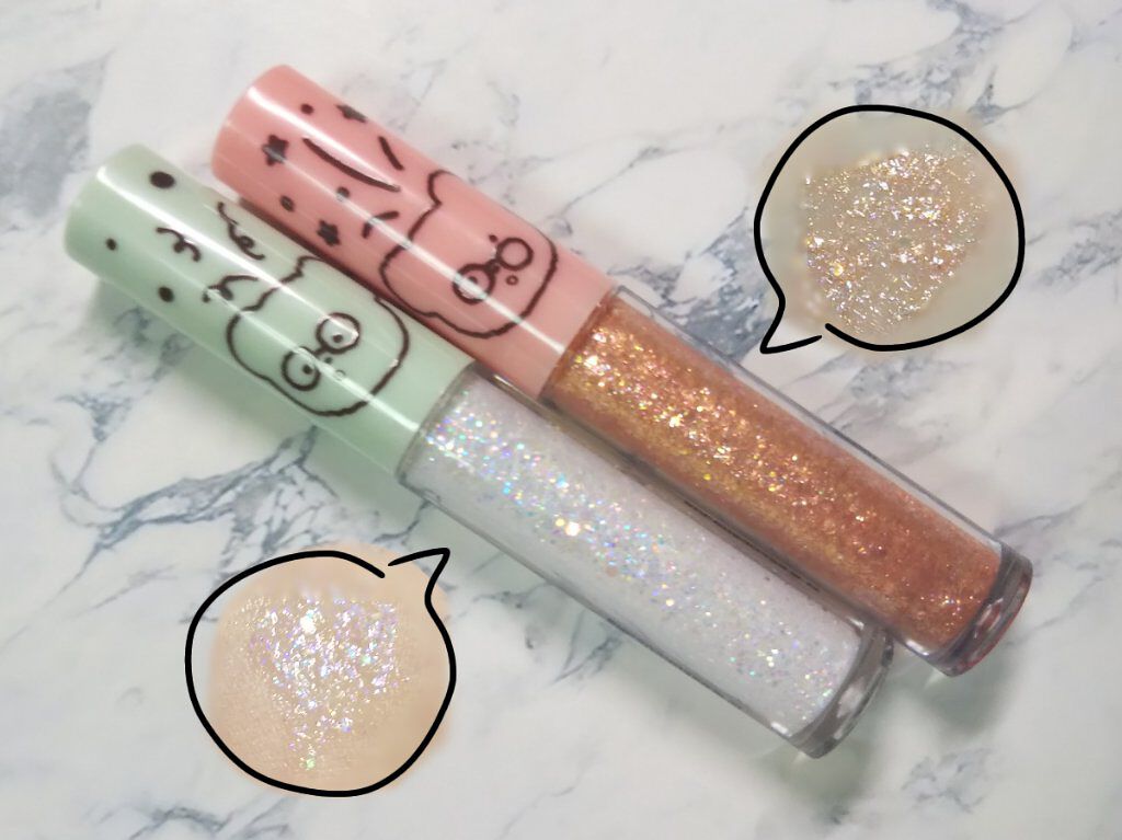 シュガー トゥインクル リキッド グリッター/PERIPERA/グリッターを使ったクチコミ（3枚目）