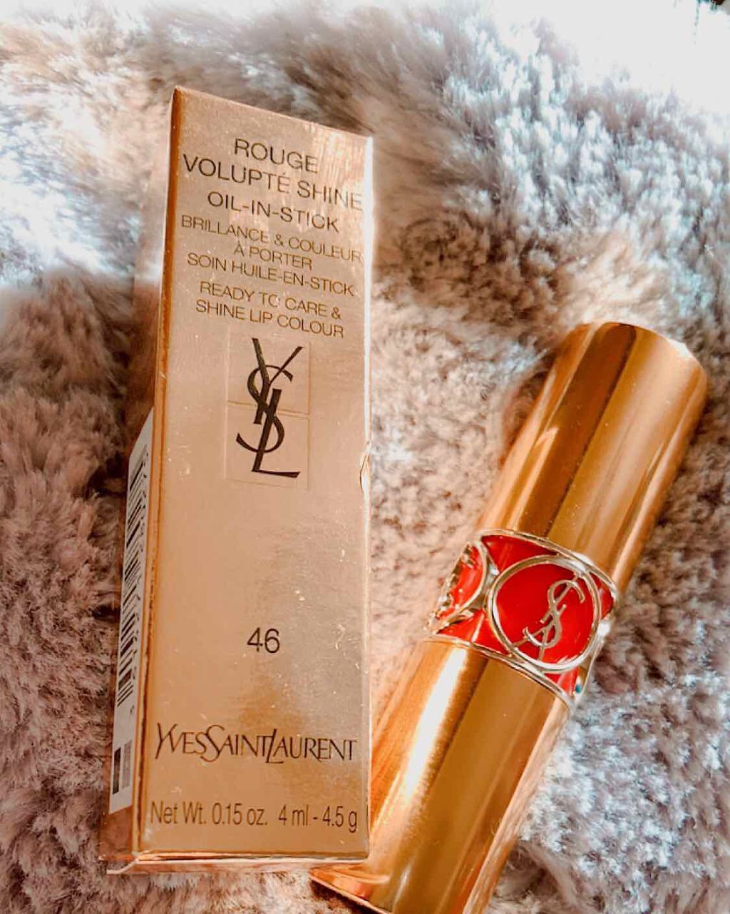 ルージュ ヴォリュプテ シャイン/YVES SAINT LAURENT BEAUTE/口紅を使ったクチコミ（1枚目）