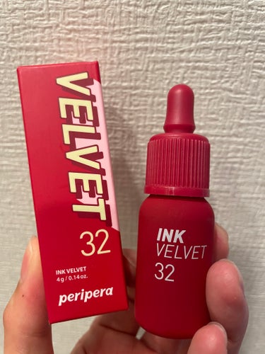 インク ベルベット 32 FUCHSIA RED/PERIPERA/口紅を使ったクチコミ（2枚目）