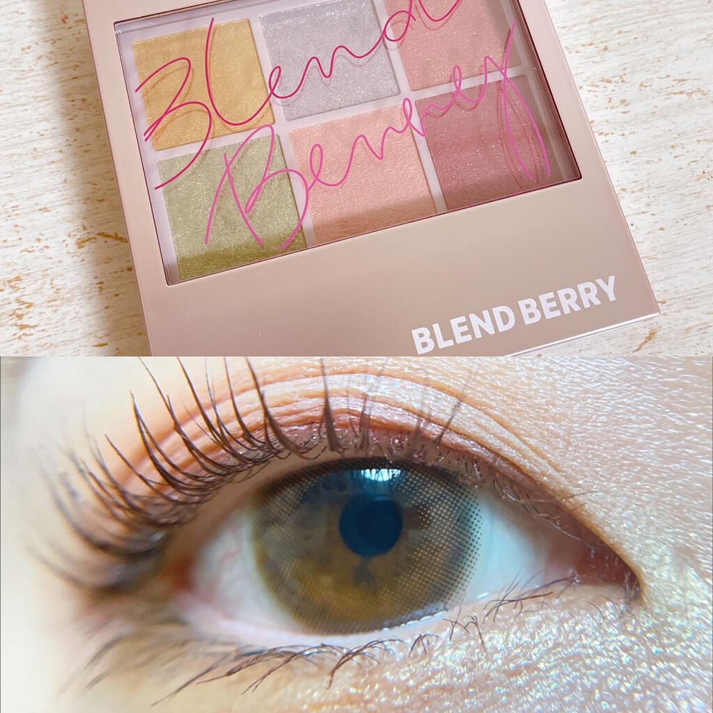 オーラクリエイション 105 ゴールデンキウイ&スウィートピンク(限定カラー)/BLEND BERRY/アイシャドウパレットを使ったクチコミ（1枚目）