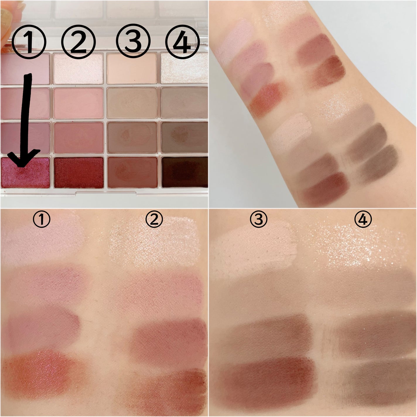 ソフトブラーリングアイパレット/wakemake/アイシャドウパレットを使ったクチコミ(2枚目)