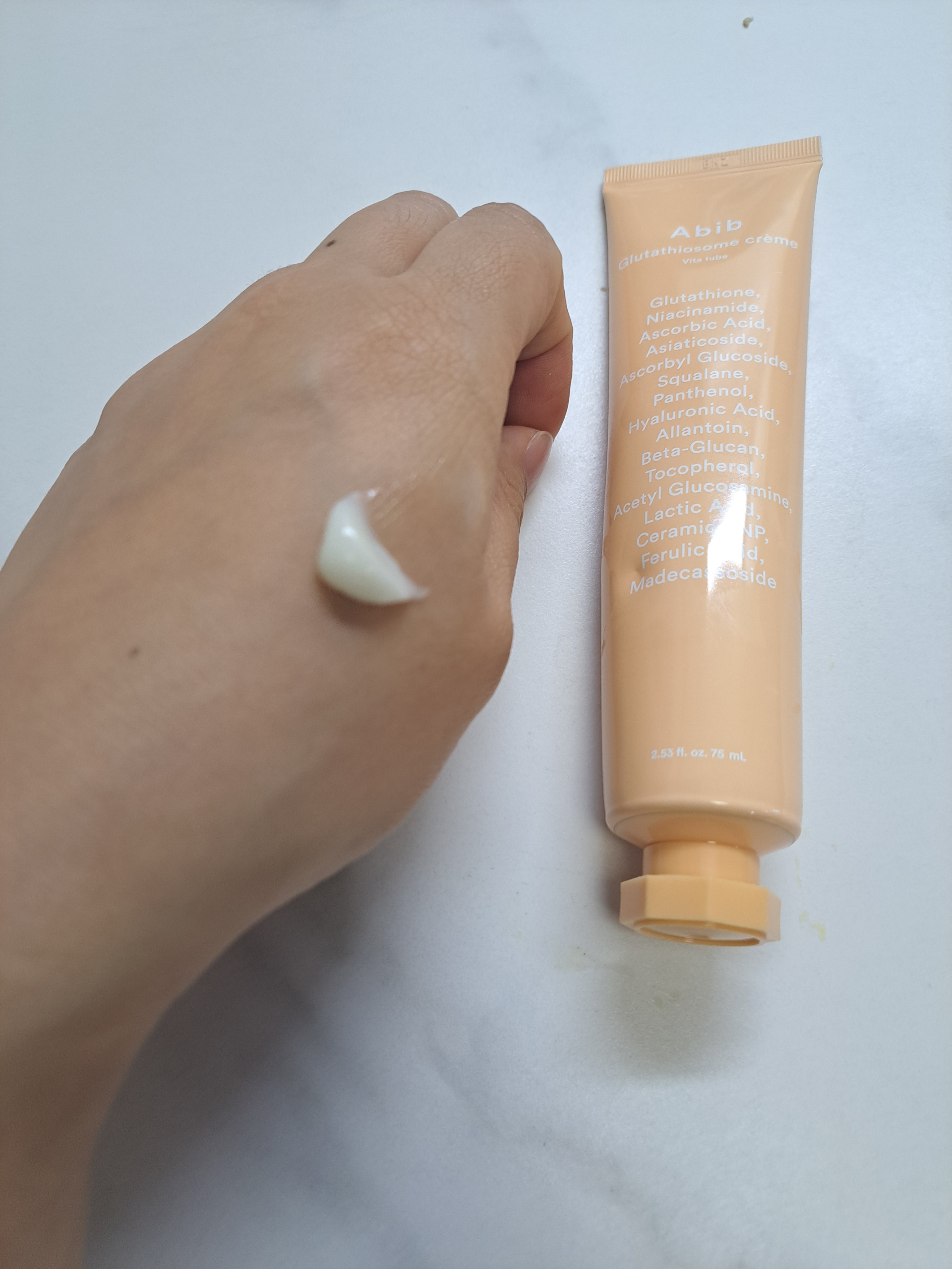 アビブ　グルタチオンソームクリームビタチューブ/Abib /フェイスクリームを使ったクチコミ（3枚目）