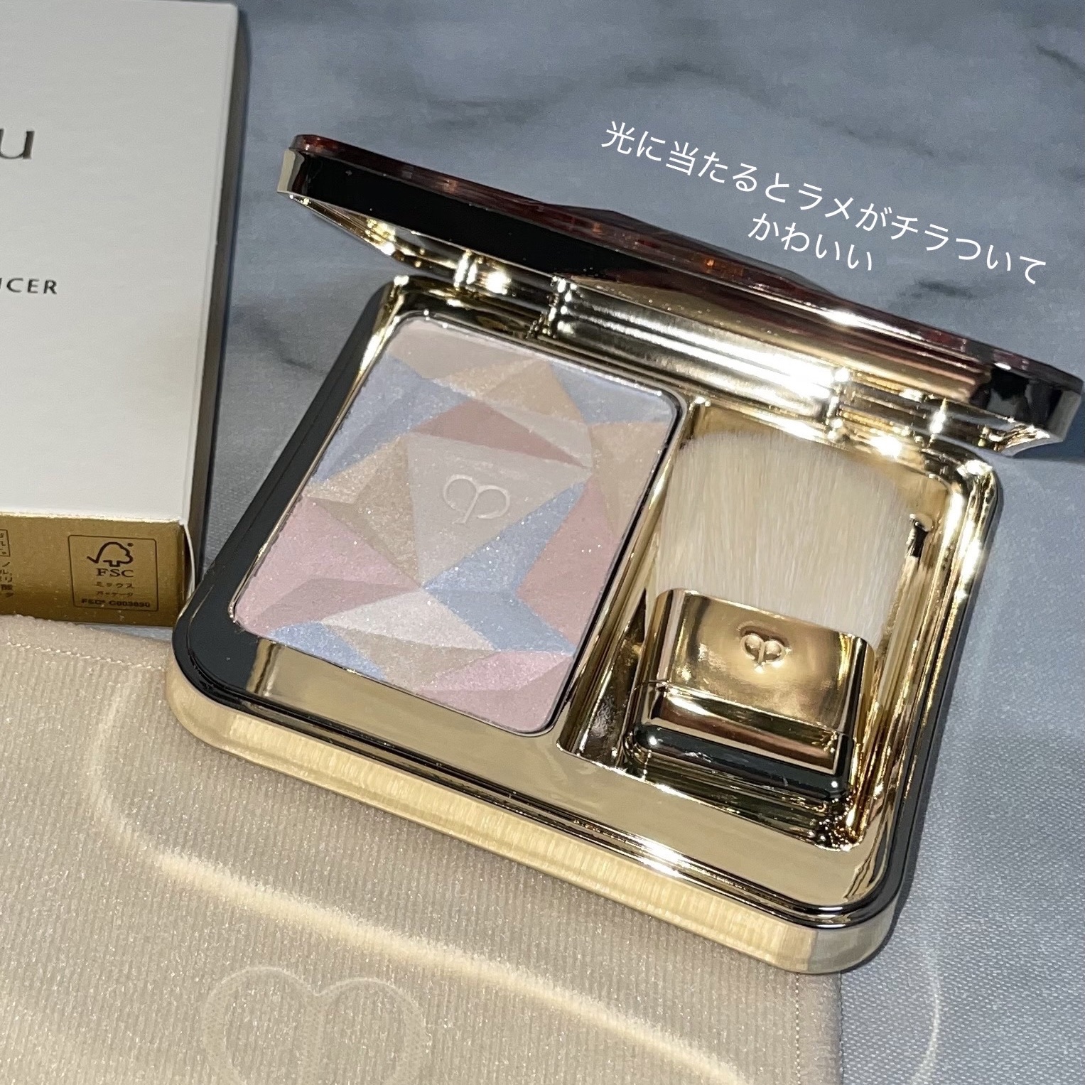 ル・レオスールデクラ /クレ・ド・ポー ボーテ/パウダーハイライトを使ったクチコミ（3枚目）