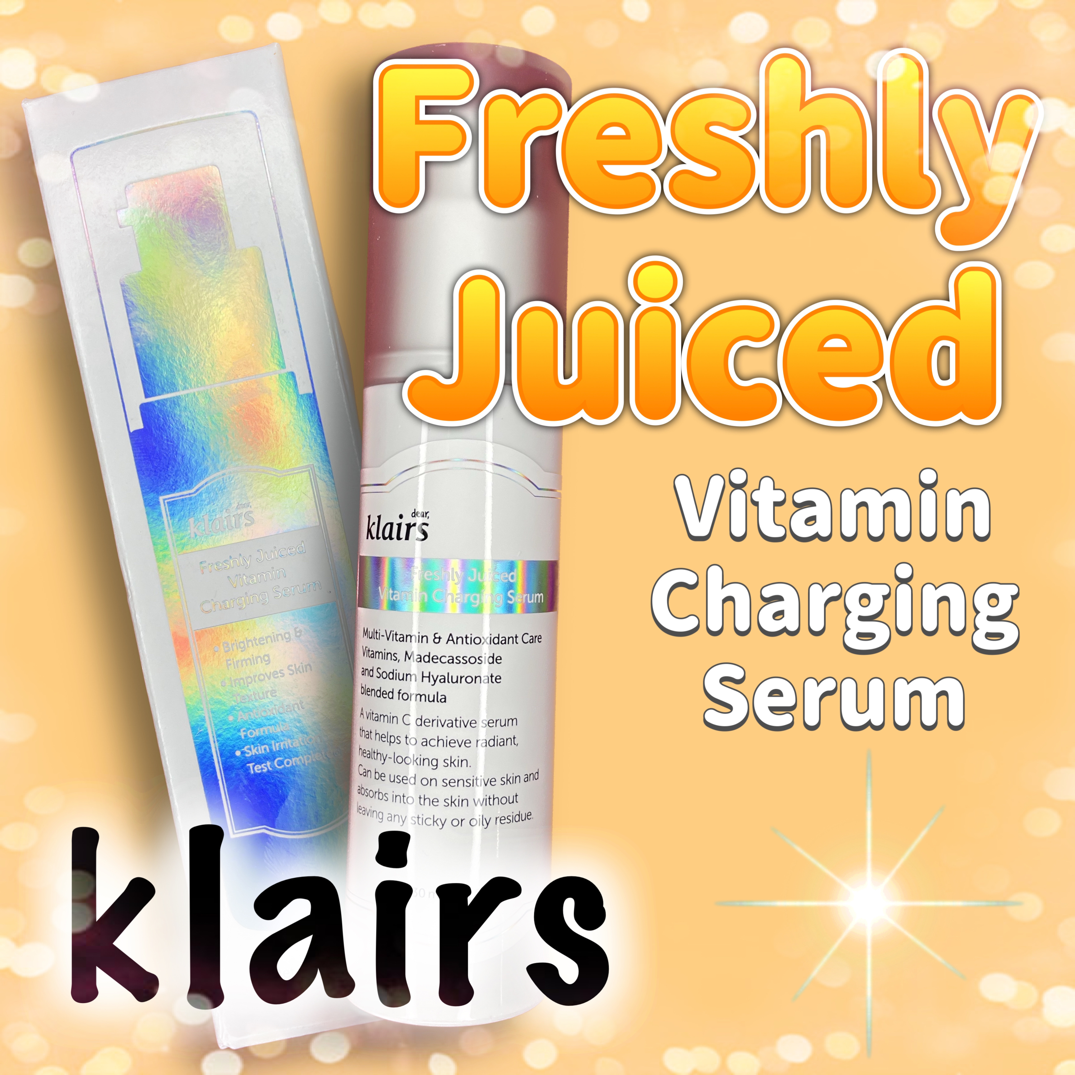 フレッシュリージュースドビタミンドロップ(35ml)/Klairs/美容液を使ったクチコミ（1枚目）