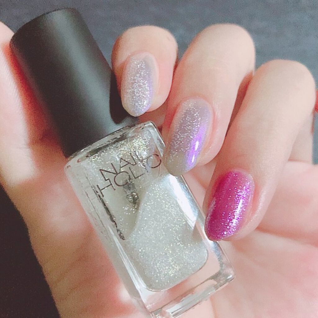ネイルホリック Aurora Glitter/ネイルホリック/マニキュアを使ったクチコミ(2枚目)