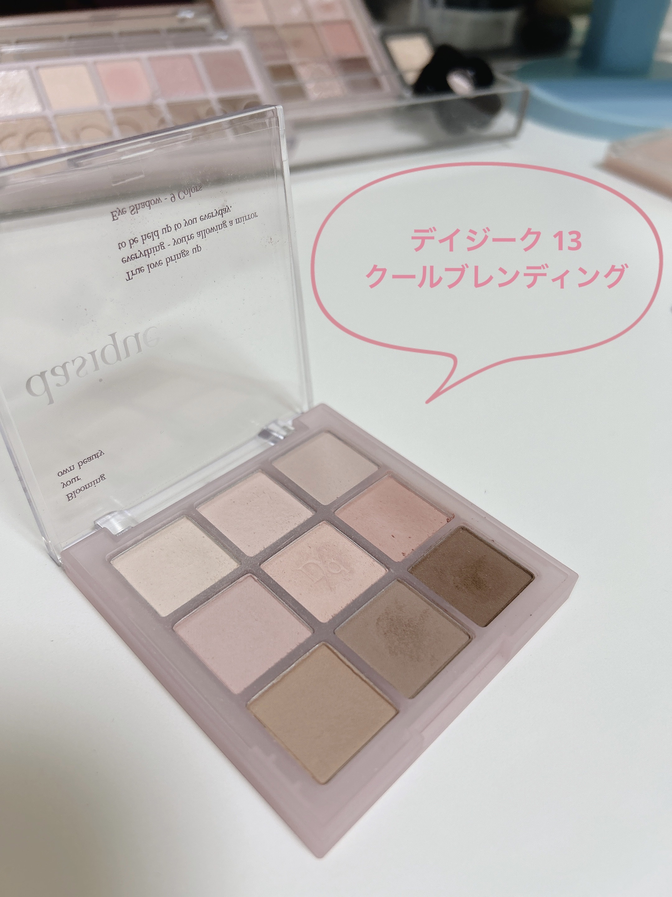 シャドウパレット 13 クール ブレンディング/dasique/アイシャドウパレットを使ったクチコミ（2枚目）