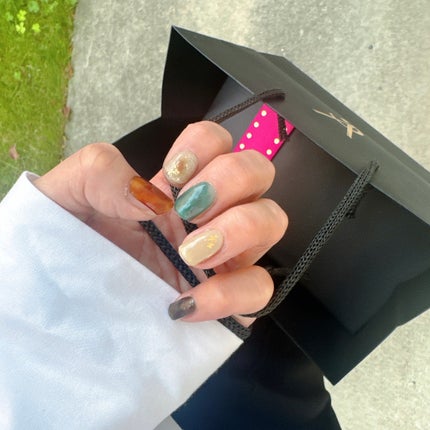 セミキュアジェルネイル(ハンド) ND-342 N Dreaming (Midnight Collection)/ohora/ネイルシールの画像