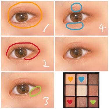 UR GLAM　BLOOMING EYE COLOR PALETTE/U R GLAM/アイシャドウパレットを使ったクチコミ（2枚目）