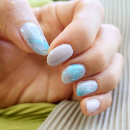 BRG ジェルネイル 35 ターコイズ/DAISO/ジェルネイルを使ったクチコミ(2枚目)