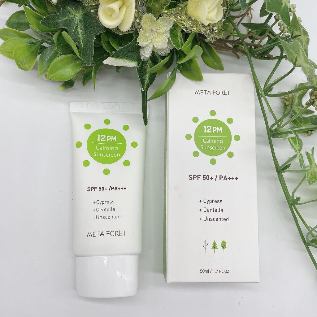12PM カーミングサンスクリーン/meta foret /日焼け止めクリームを使ったクチコミ（1枚目）