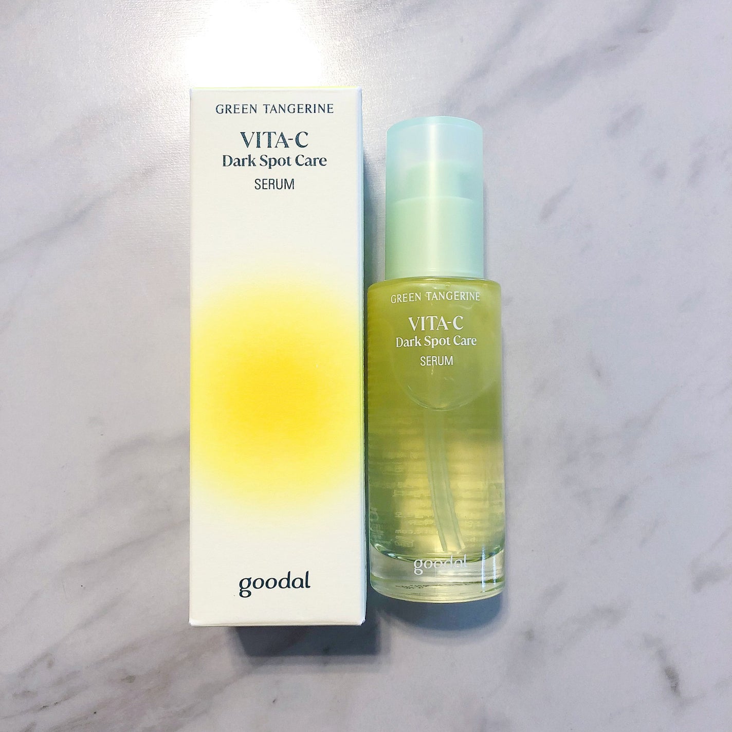 グリーンタンジェリン ビタC ダークスポットケアセラム/goodal/美容液を使ったクチコミ(1枚目)
