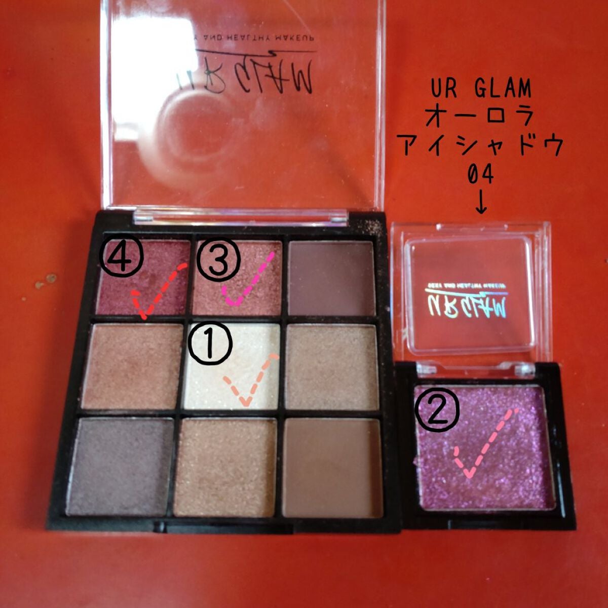 UR GLAM BLOOMING EYE COLOR PALETTE/U R GLAM/アイシャドウパレットを使ったクチコミ(2枚目)