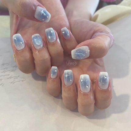 Iuna. Mizuki on LIPS 「.スペシャルプラン💙✨#nail#nailstagram#ge..」(2枚目)