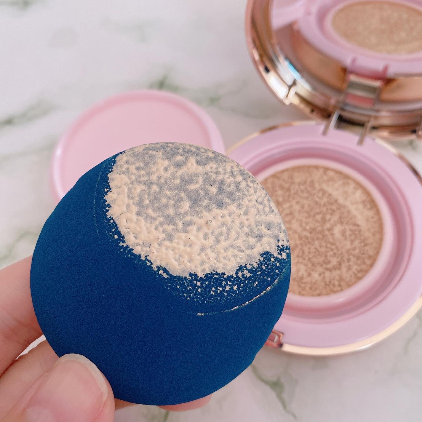 ピンクティーツリーカバークッション/APLIN/クッションファンデーションを使ったクチコミ(4枚目)