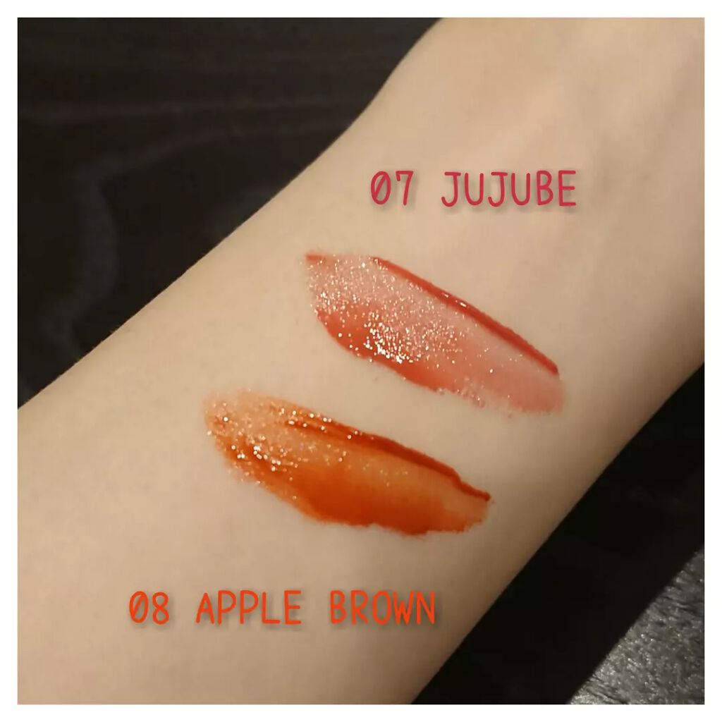 ジューシーラスティングティント/rom&nd/リップティントを使ったクチコミ（2枚目）